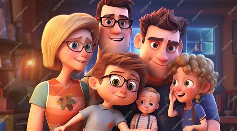 Premium Photo | A family portrait of a family of 4 with the title'the ...