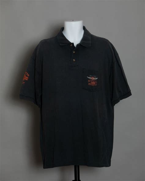 90s 00s Harley Davidson Polo Shirt Hawkeye Coralvil Gem