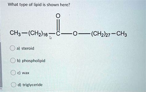 Solved What Type Of Lipid Is Shown Here Ch Ch Chzh Ch