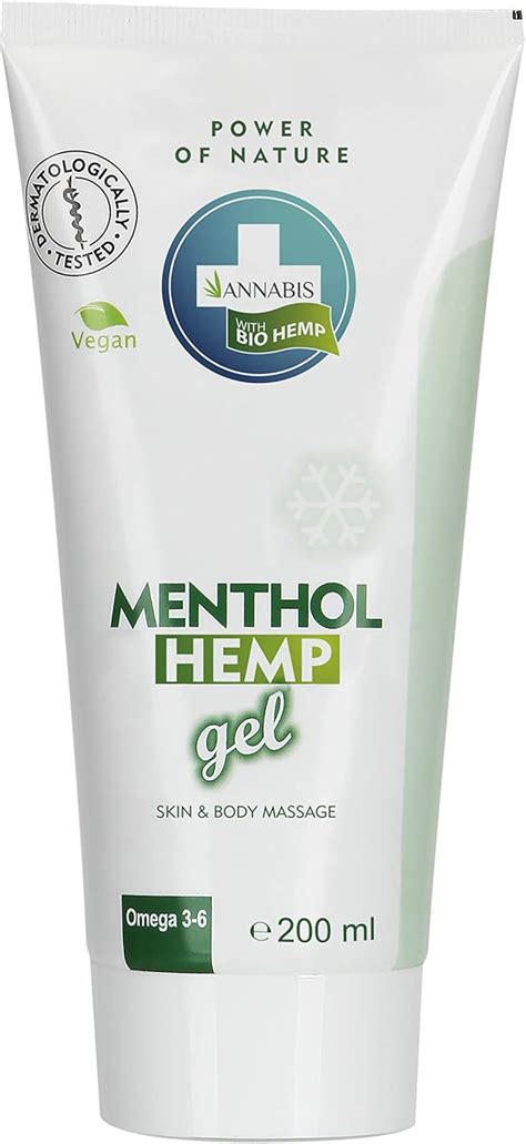 Menthol Hemp Gel Refroidit Agr Ablement Relaxe D Tend Et Apaise Ml