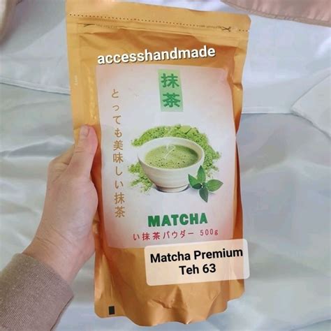 Jual Matcha Premium Powder 500gr Teh 63 100 Green Tea Bubuk Minuman