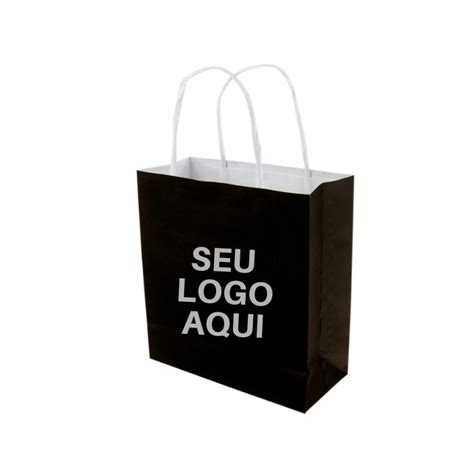 Sacola Preta Pequena X X Personalizada Unidades Sacolas Br