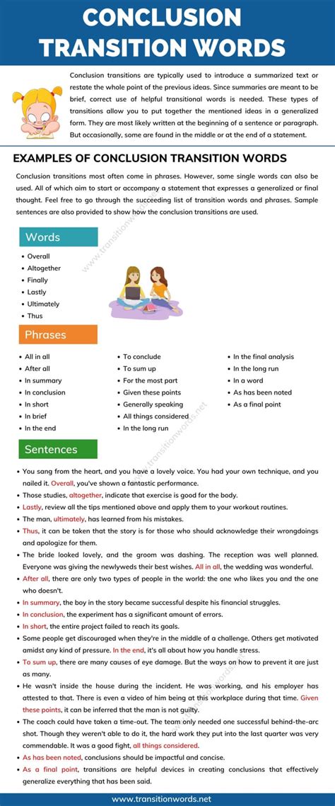 Conclusion Transition Words Definition And Useful Examples