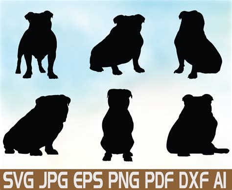 30 Pug Svg Bundle Pug Clipart Pug Silhouette Svg Pug Mom Svg Etsy