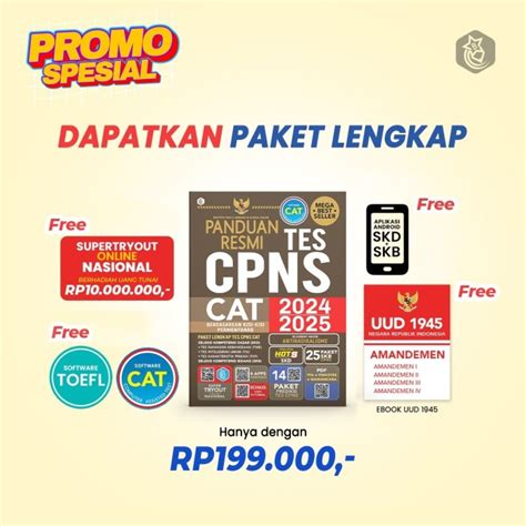 Jual Buku Panduan Resmi Tes CPNS CAT 2024 2025 Raditya Panji Umbara