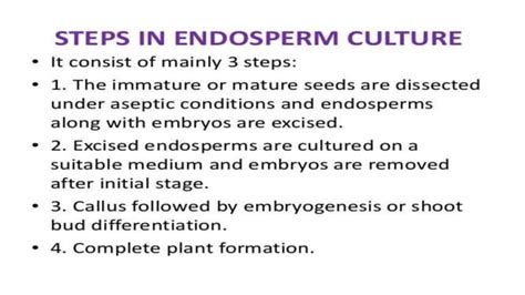 Endosperm And Embryo Culture Ppt