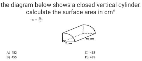 Solved The Diagram Below Shows A Closed Vertical Cylinder Calculate