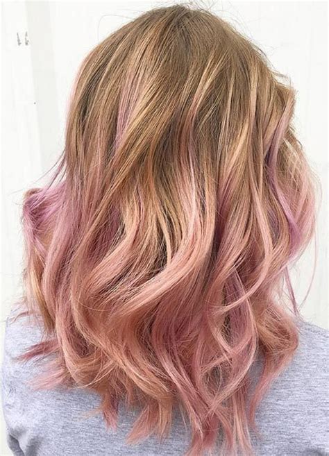 35 Sparkling And Brilliant Rose Gold Hair Color Ideas