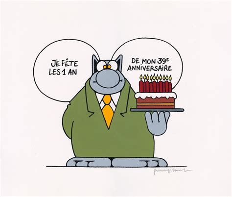 Philippe Geluck Je fête les 1 an de mon 39e anniversaire Artwork