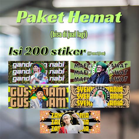 Jual Paket Hemat Stiker Stiker Sholawat Zahir Mania Syekher Mania