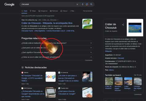 Qu Pasa Si Buscas Chicxulub En Google