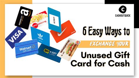 6 Easy Ways To Exchange Your Unused Gift Card For Cash Cash Out Quick