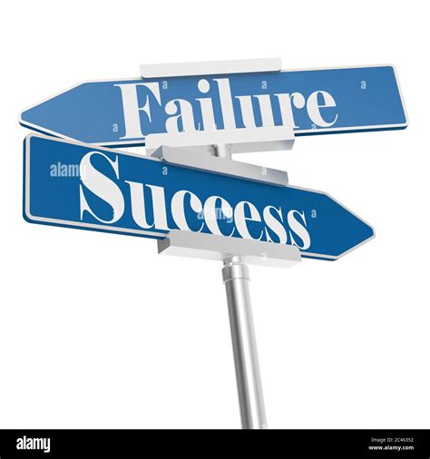 Success Or Failure Signs Isolated On White D Rendering Stock Photo