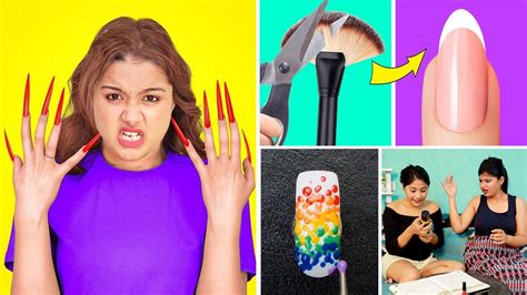 Brilliant And Crazy Nail Hacks Every Girl Should Know Amazing Nail Hacks Youtube