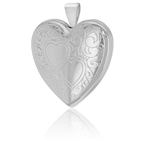 Pendentif Porte Photo Coeur Textur En Argent Artemis Ocarat