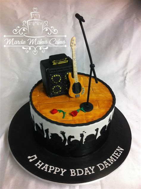 Bass Player Birthday Cake Also The Lead Singer Caramel And Chcoolate