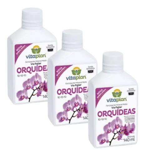 Adubo Fertilizante Para Orquídea Mineral Líquido 140ml 3un