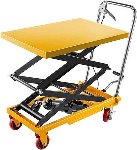 Mild Steel Four Wheel Type Hydraulic Scissor Lift Table Capacity 150