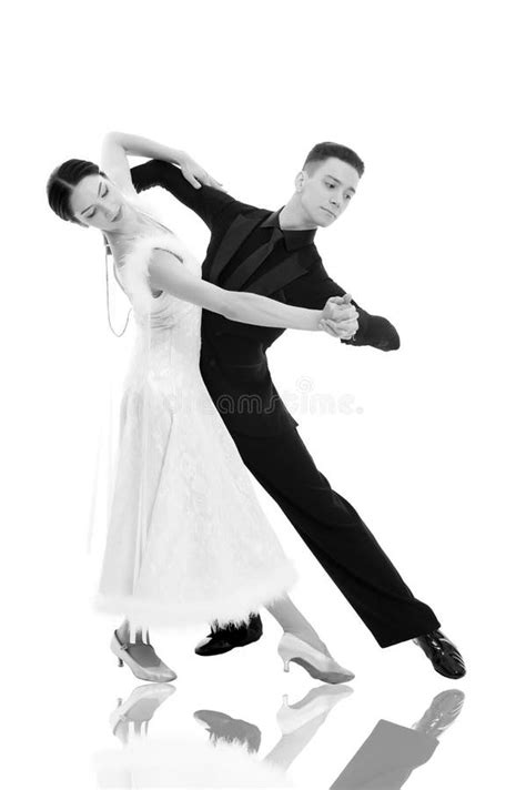 Dance Ballroom Couple In A Dance Pose Isolated On White Background Stock Image Image Of