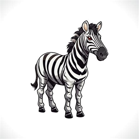 Premium Vector Cute Zebra Cartoon Vector Illustration