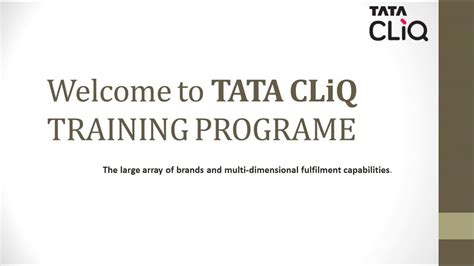 Tata Cliq Complete Seller Portal Training Youtube