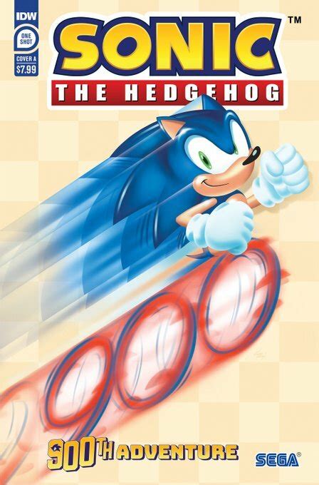 La Couverture Principale De La 900e Bande Dessinée De Sonic The