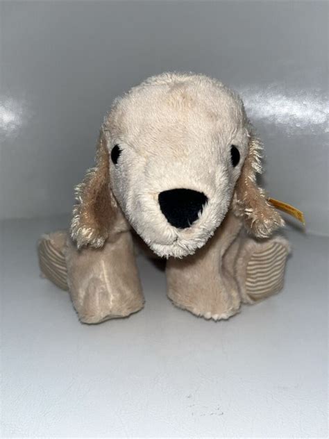 Steiff Lumpi Golden Retriever 22 Beige Striped Paws EBay