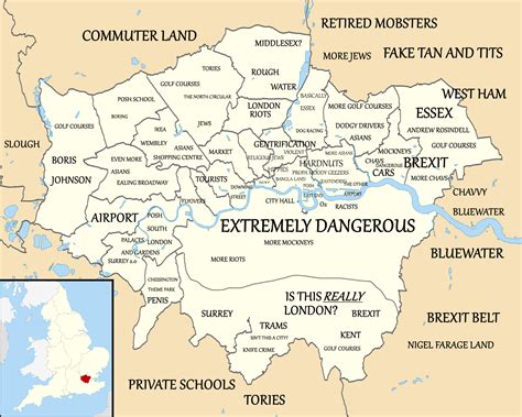 Stereotype Map Of London Freddy Bernardine