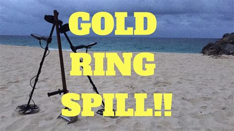 Beach Metal Detecting Gold Ring Spill Youtube