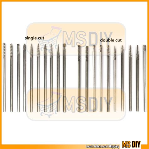 Pcs Set X X Mm Mata Korek Mm Panjang Long Tungsten Carbide Burr