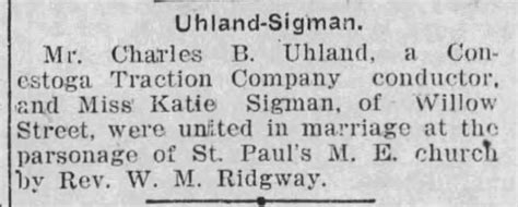 Uhland Sigman Marriage ™