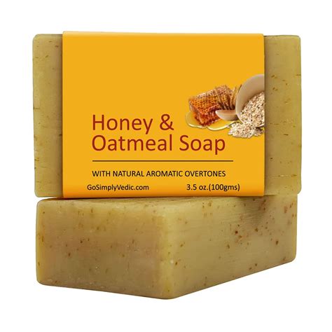 Custom 100 Grams Oatmeal Hand Crafted Natural Honey Bar Soap For Body