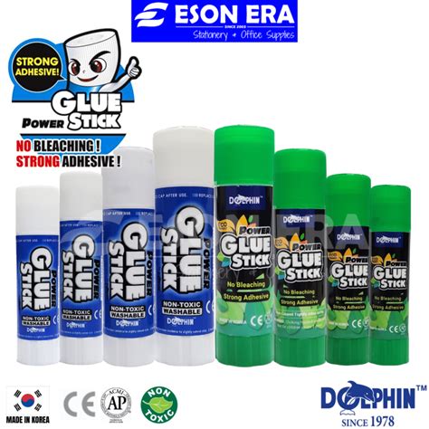 Dolphin Power Glue Stick 8g 15g 25g 35g Non Toxic Washable Eco