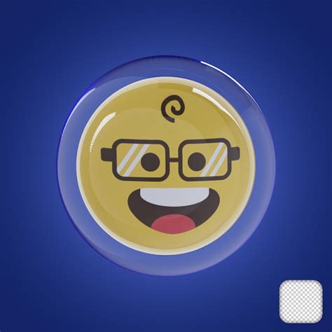 Premium PSD Nerd Emoji With Bubble 3d Illustration