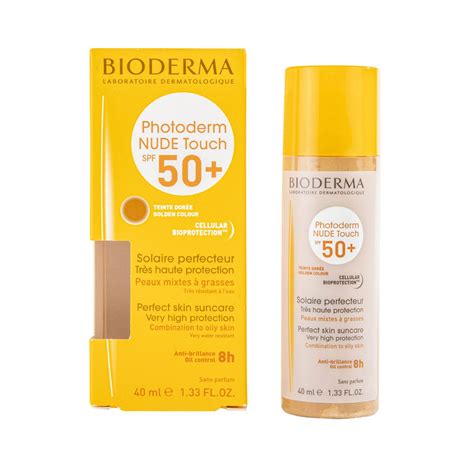 Bioderma Photoderm Nude Touch Protector Solar Tono Dorado Spf Efect