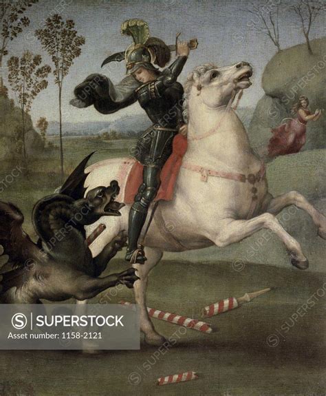 St George Fighting The Dragon Raphael 1483 1520 Italian Musee Du