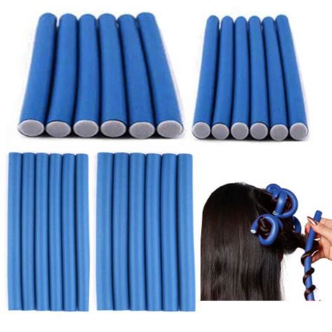 36 Hair Curler Soft Foam Cushion Rollers Flexi Rods Bendy Curling