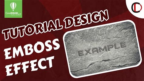 Tutorial Simple Emboss Effect Design With Corel Draw X7 Youtube