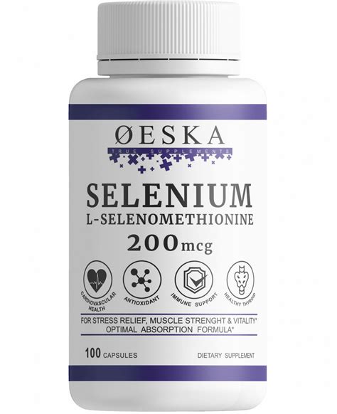 Селениум Oeska 200 mcg 100 капсул | L-Selenomethionine | Селен 200 мкг ...