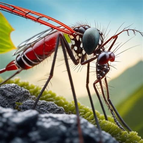 Premium Ai Image Dengue Mosquito Sitting On The Mountain Hd Uhd 4k