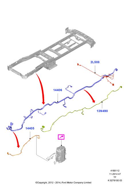 Elektr Verkabelung Fahrgestell Ford Transittourneo Custom 2012 Ttf