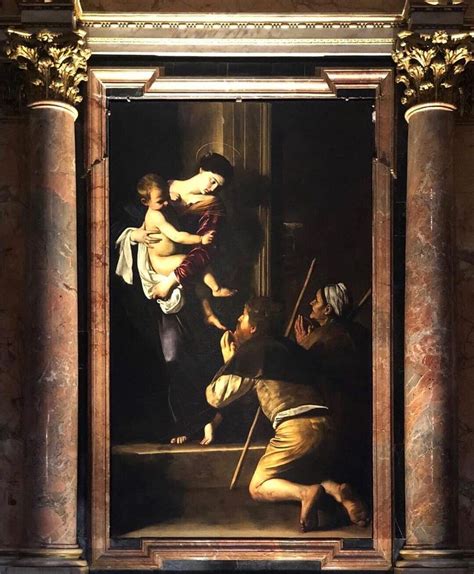 Vedi Da Vicino La Pala Daltare Madonna Dei Pellegrini Di Caravaggio