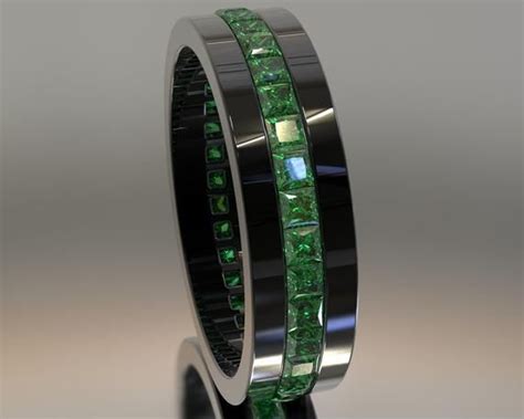 Mens Emerald Wedding Band Jenniemarieweddings