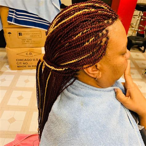 Senegalese Twists With Highlights