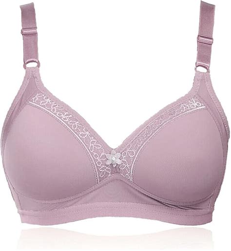 Telimussto Bra For Womens Wireless Comfort Brassiere Sexy Bras Light Padded Lingerie Bean Paste