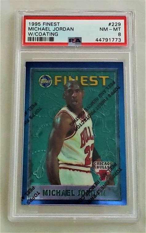 Michael Jordan Topps Finest Coating Bulls Basketball Card Psa