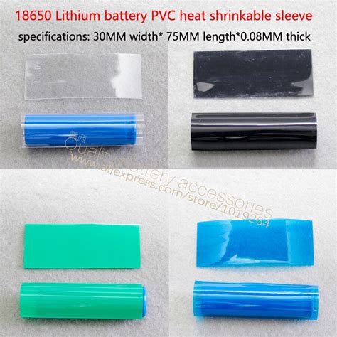 18650 Lithium Battery Package Casing Bright Transparent Color Heat