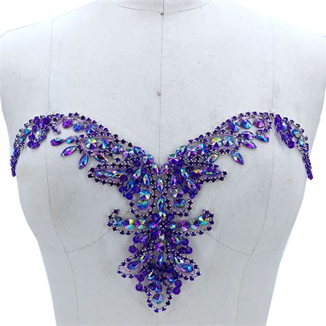 Beaded Neckline Trims Beaded Sequined Bodice Applique V Neck Etsy