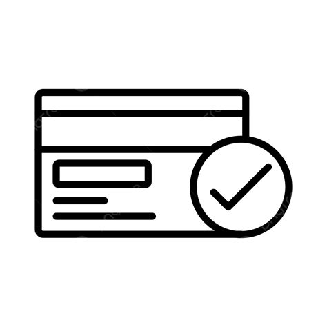 Credit Card Line Icon Card Check Credit Png And Vector With