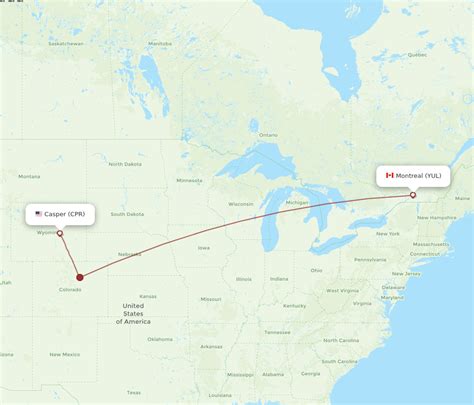 Flights From Montreal To Casper YUL To CPR Flight Routes